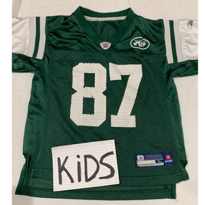 NFL Reebok Jersey Kids Coles #87 Green White Size L